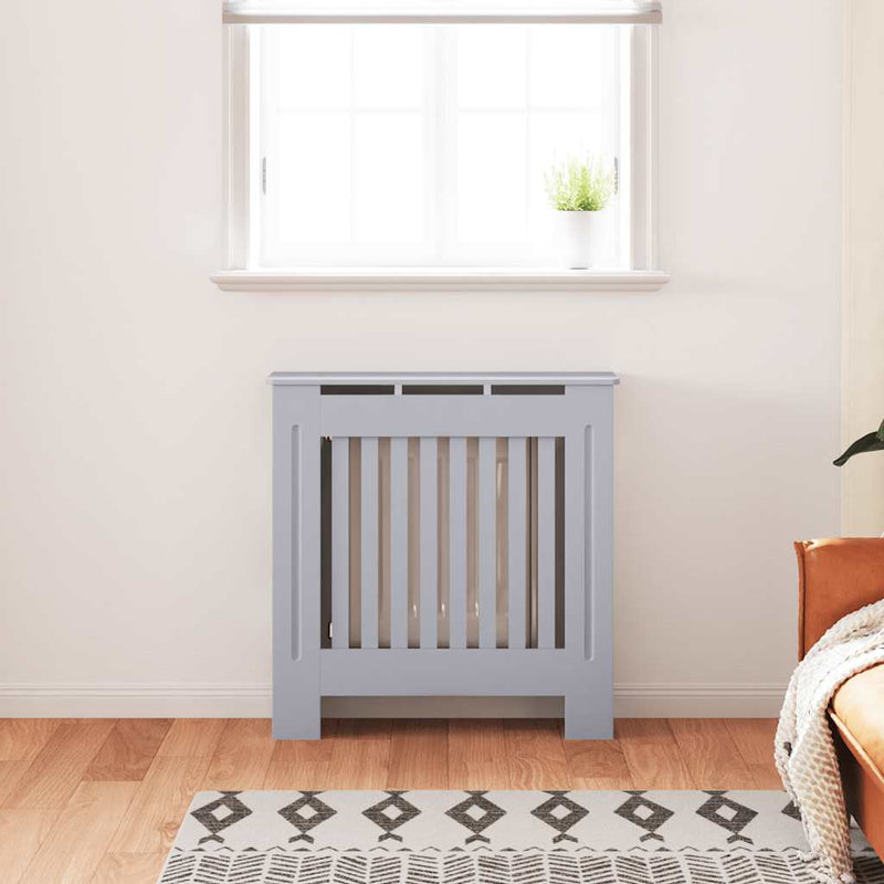 vidaXL szürke MDF radiátorburkolat 78 cm