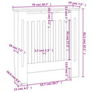 vidaXL szürke MDF radiátorburkolat 78 cm
