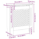vidaXL fehér MDF radiátorburkolat 78 cm