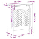 vidaXL fekete MDF radiátorburkolat 78 cm