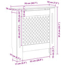 vidaXL szürke MDF radiátorburkolat 78 cm