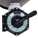 vidaXL oldalra szerelhető szürke medence-homokszűrő 6-állású szeleppel