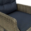 vidaXL barna dönthető háttámlás polyrattan kerti szék párnákkal
