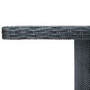 vidaXL sötétszürke polyrattan és edzett üveg dohányzóasztal