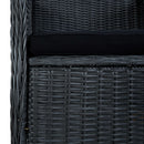 vidaXL 2 db sötétszürke polyrattan kerti szék párnával