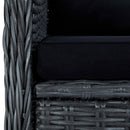 vidaXL 2 db sötétszürke polyrattan kerti szék párnával