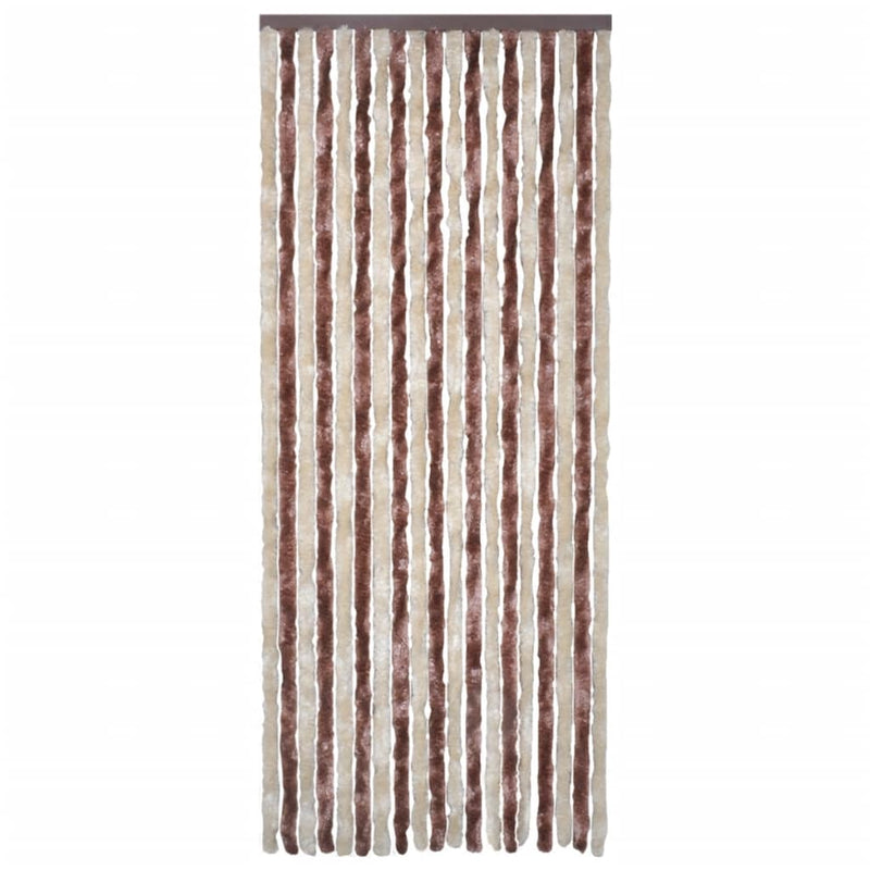 vidaXL bézs és világosbarna zsenília rovarfüggöny 56 x 200 cm