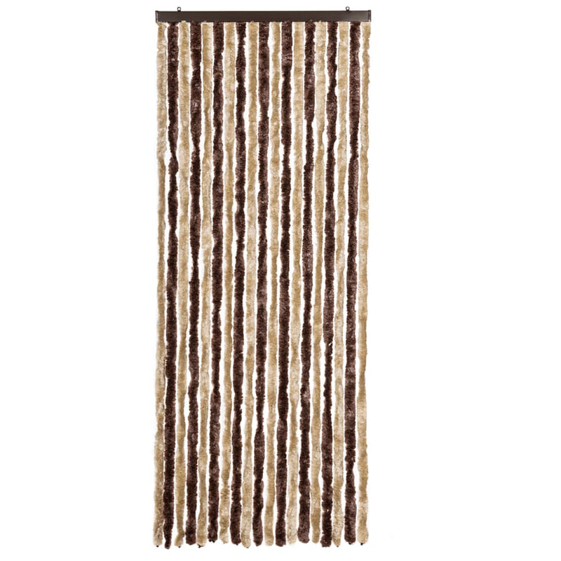 vidaXL bézs és világosbarna zsenília rovarfüggöny 56 x 200 cm