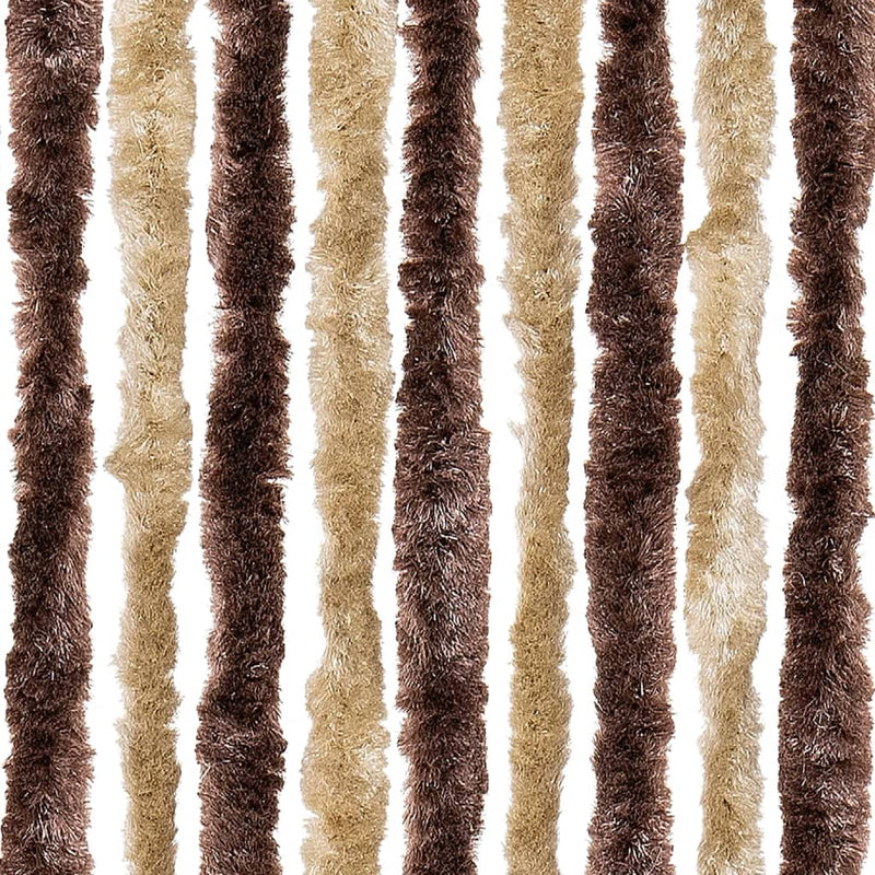 vidaXL bézs és világosbarna zsenília rovarfüggöny 56 x 200 cm