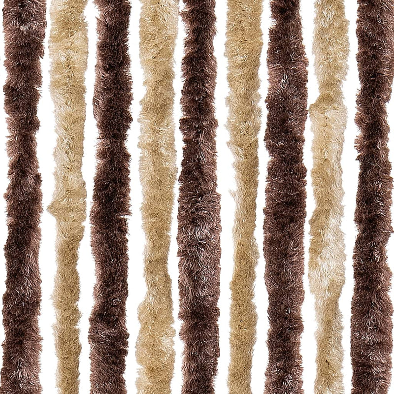 vidaXL bézs és világosbarna zsenília rovarfüggöny 90 x 200 cm