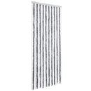 vidaXL szürke és fehér zsenília rovarfüggöny 90 x 200 cm