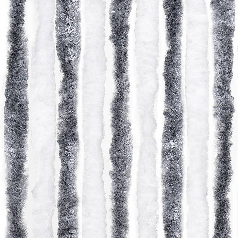 vidaXL szürke és fehér zsenília rovarfüggöny 90 x 200 cm