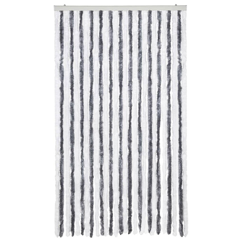 vidaXL szürke és fehér zsenília rovarfüggöny 118 x 220 cm