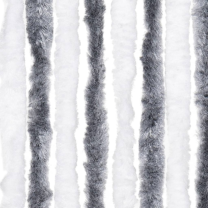 vidaXL szürke és fehér zsenília rovarfüggöny 118 x 220 cm