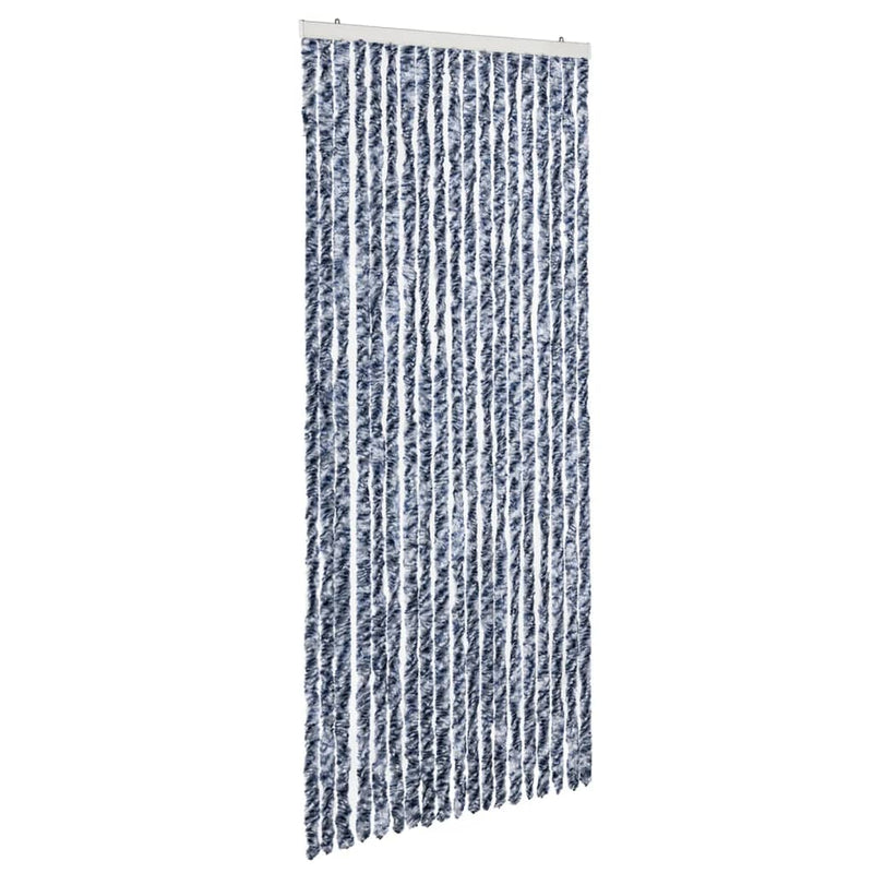 vidaXL kék és fehér zsenília rovarfüggöny 56 x 200 cm