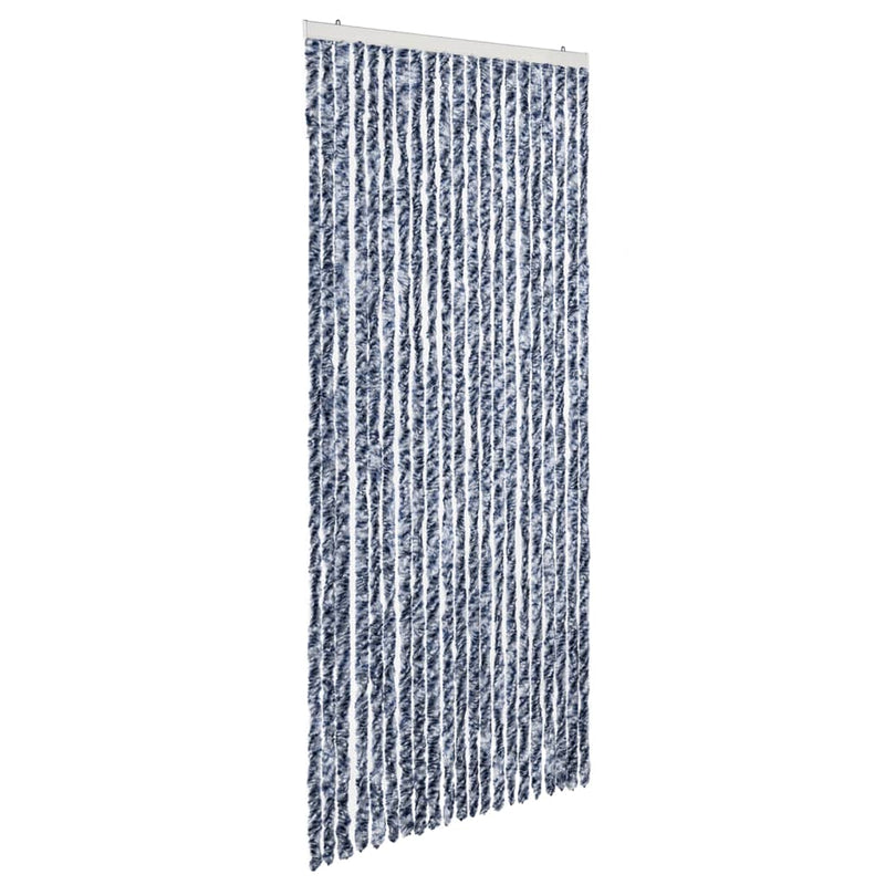 vidaXL kék és fehér zsenília rovarfüggöny 90 x 200 cm