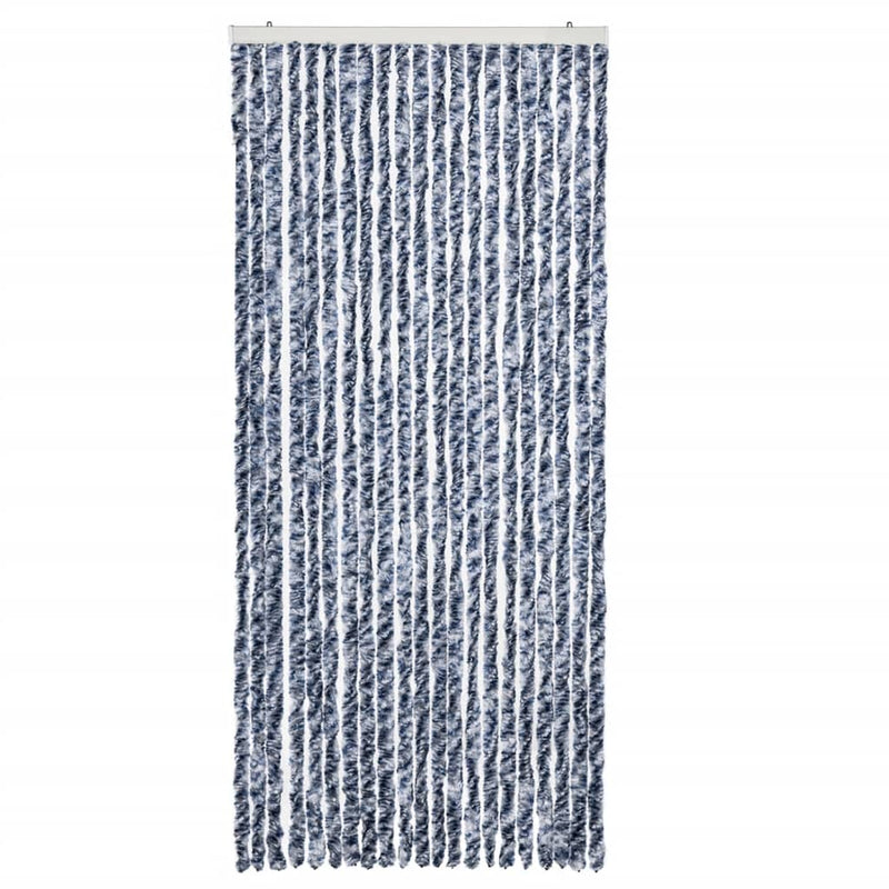 vidaXL kék és fehér zsenília rovarfüggöny 90 x 200 cm