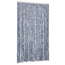 vidaXL kék és fehér zsenília rovarfüggöny 118 x 220 cm