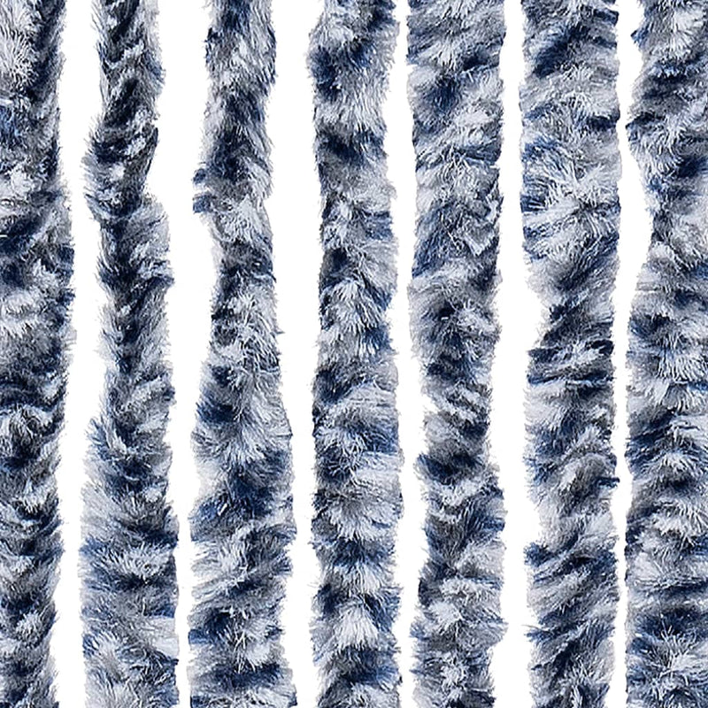 vidaXL kék és fehér zsenília rovarfüggöny 118 x 220 cm