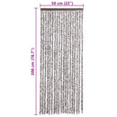 vidaXL barna és bézs zsenília rovarfüggöny 56 x 200 cm