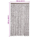 vidaXL barna és bézs zsenília rovarfüggöny 118 x 220 cm