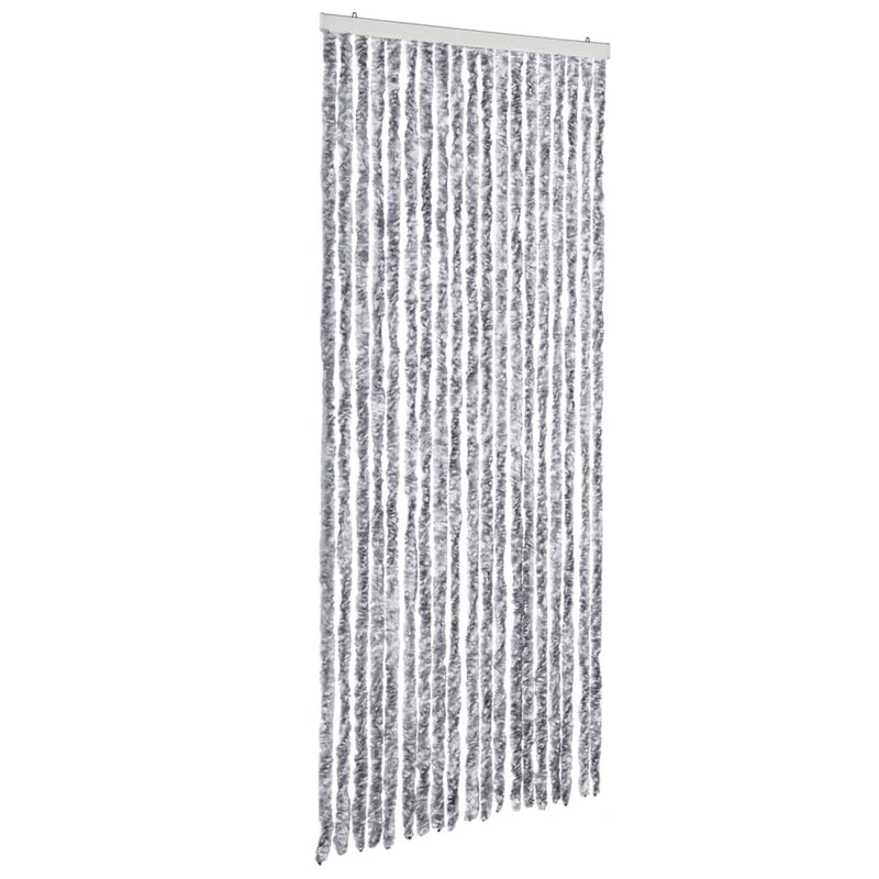 vidaXL fehér és szürke zsenília rovarfüggöny 56 x 200 cm