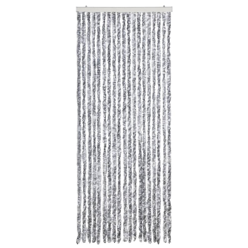 vidaXL fehér és szürke zsenília rovarfüggöny 56 x 200 cm