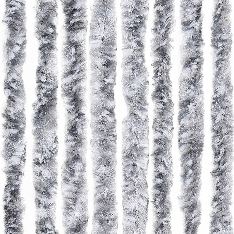 vidaXL fehér és szürke zsenília rovarfüggöny 90 x 200 cm