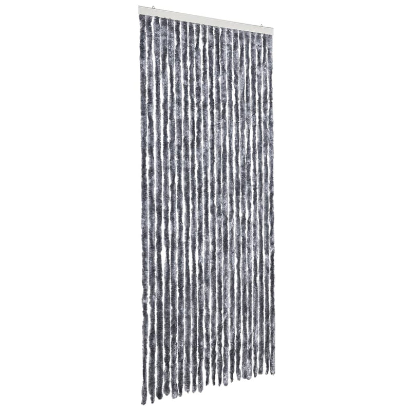 vidaXL ezüstszínű zsenília rovarfüggöny 90 x 200 cm