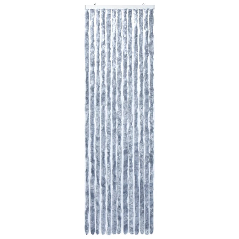 vidaXL ezüstszínű zsenília rovarfüggöny 118 x 220 cm