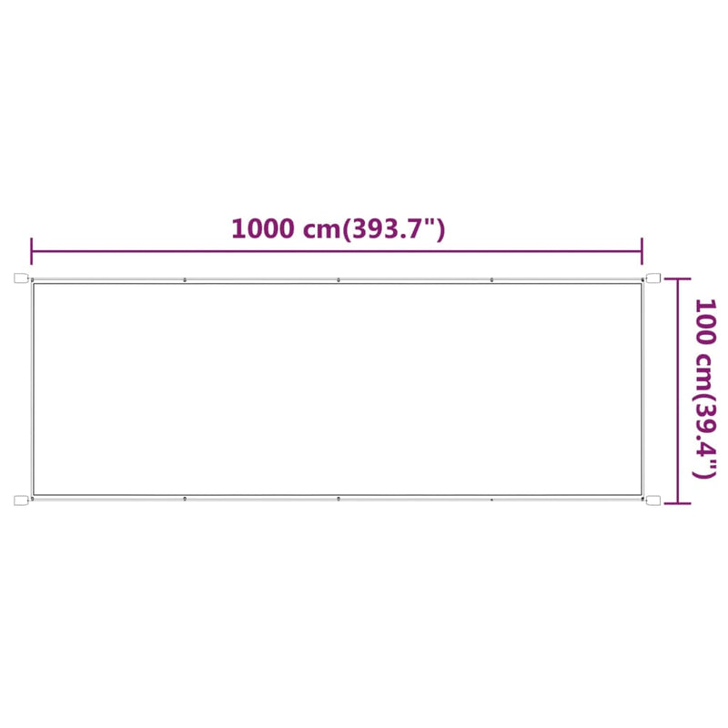 vidaXL antracitszürke oxford-szövet függőleges napellenző 100x1000 cm