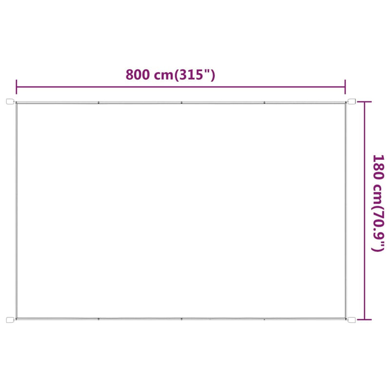 vidaXL antracitszürke oxford-szövet függőleges napellenző 180 x 800 cm