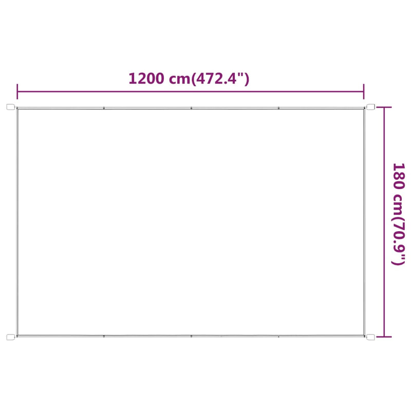 vidaXL antracitszürke oxford-szövet függőleges napellenző 180x1200 cm