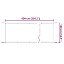 vidaXL bézs oxford-szövet függőleges napellenző 140 x 600 cm