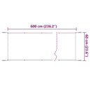 vidaXL világoszöld oxford szövet függőleges napellenző 60 x 600 cm