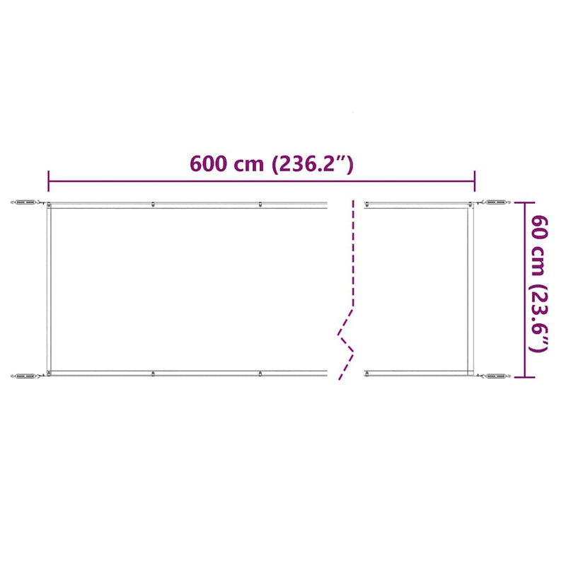 vidaXL világoszöld oxford szövet függőleges napellenző 60 x 600 cm
