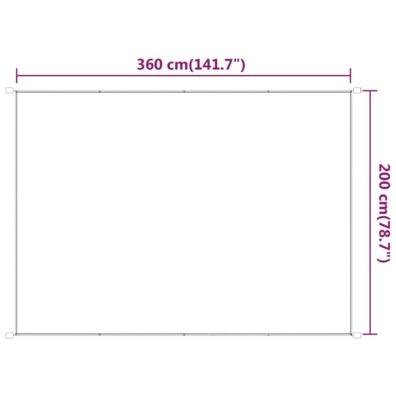 vidaXL világoszöld oxford-szövet függőleges napellenző 200x360 cm