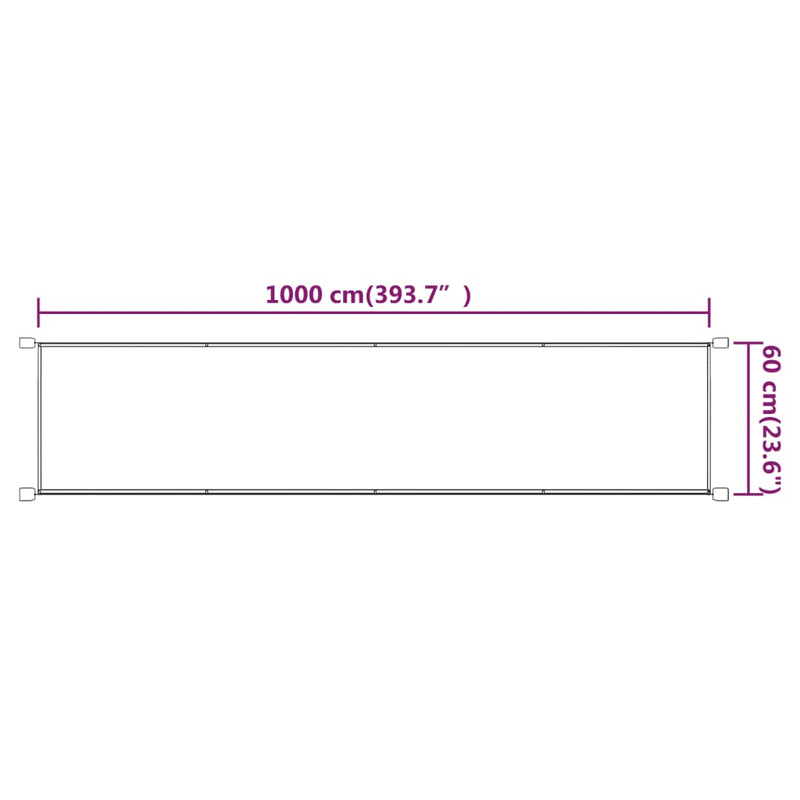 vidaXL tópszínű oxford-szövet függőleges napellenző 60 x 1000 cm