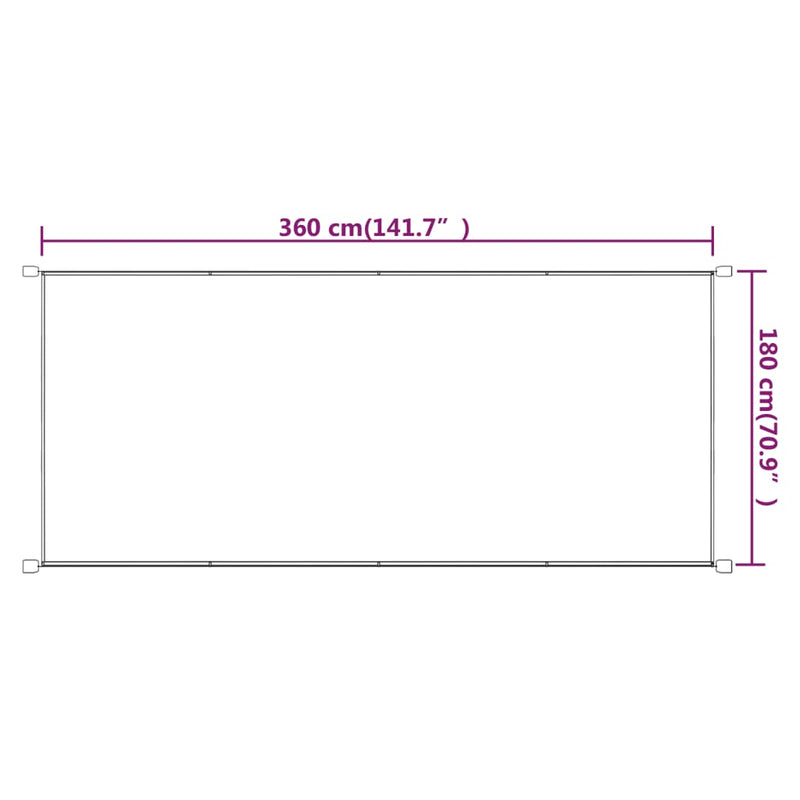 vidaXL bézs oxford-szövet függőleges napellenző 180 x 360 cm