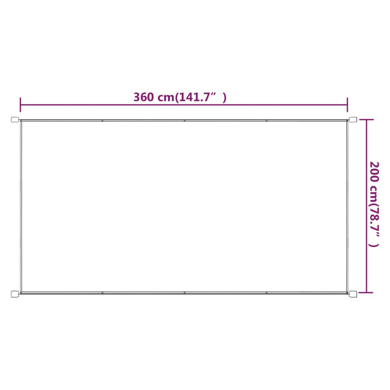 vidaXL bézs oxford-szövet függőleges napellenző 200 x 360 cm