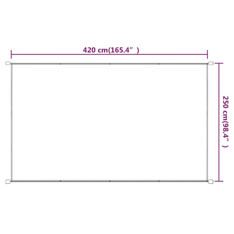 vidaXL bézs oxford-szövet függőleges napellenző 250 x 420 cm