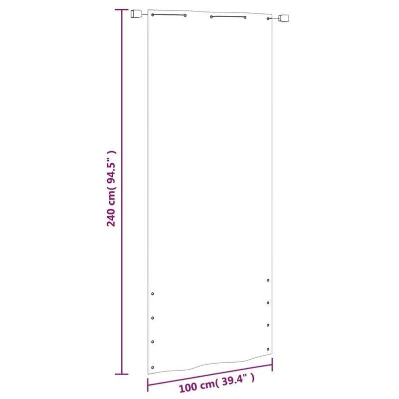 vidaXL világoszöld oxford-szövet erkélyparaván 100 x 240 cm