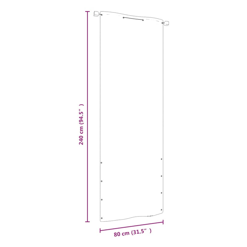 vidaXL piros oxford-szövet erkélyparaván 80 x 240 cm