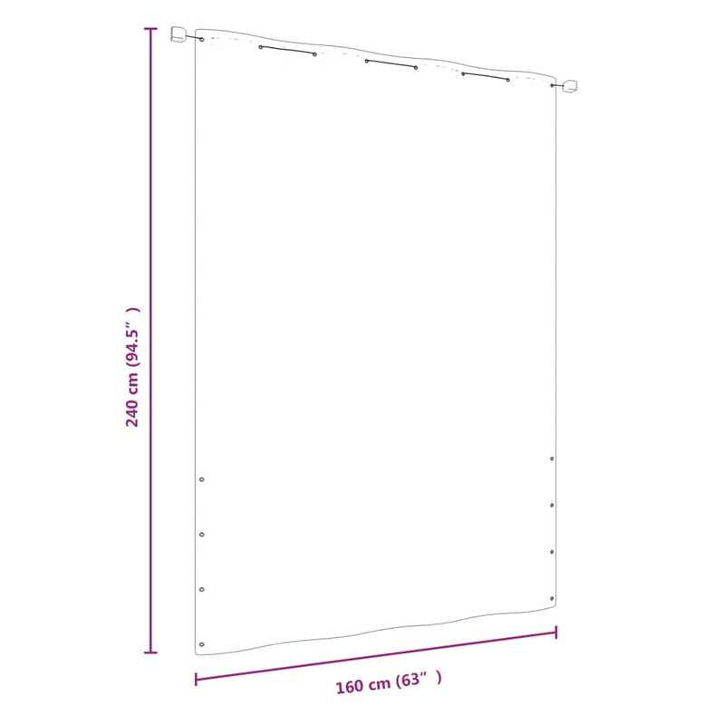 vidaXL piros oxford-szövet erkélyparaván 160 x 240 cm
