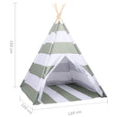 vidaXL Gyermek sátor Szürke és Fehér 120 x 120 x 150 cm Tömör fenyőfa