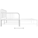 vidaXL fehér fém kihúzható kanapéágy-keret 90 x 200 cm