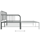 vidaXL szrüke fém kihúzható kanapéágy-keret 90 x 200 cm