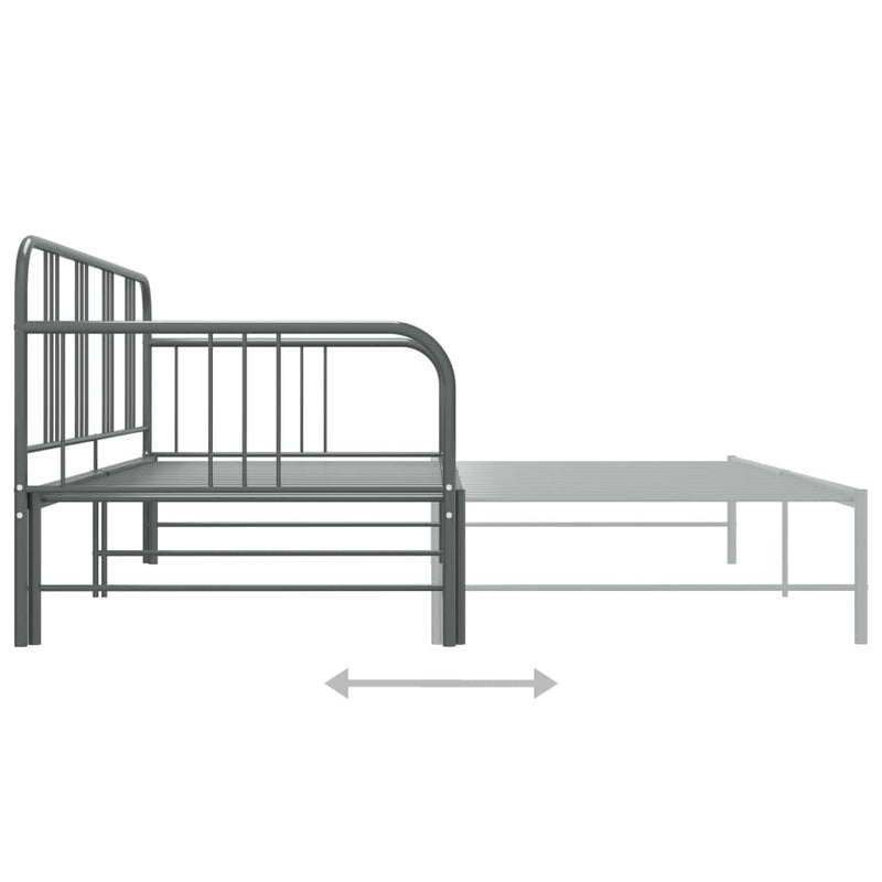 vidaXL szrüke fém kihúzható kanapéágy-keret 90 x 200 cm