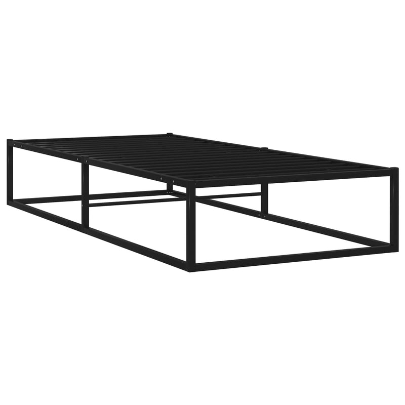 vidaXL fekete fém ágykeret 90 x 200 cm
