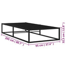 vidaXL fekete fém ágykeret 90 x 200 cm